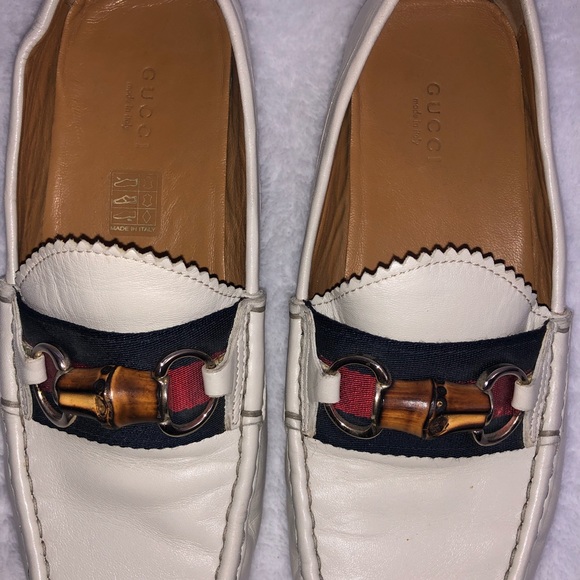 Gucci White Driving Loafers - Picture 3 of 6
